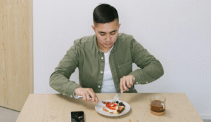 Morning plant based protein drink made with mung bean protein highlighting protein timing and appetite regulation for sustainable nutrition